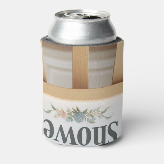 Baby shower Koelbox Gepersonaliseerd 12 oz Blikjeskoeler (Blikje Achterkant)