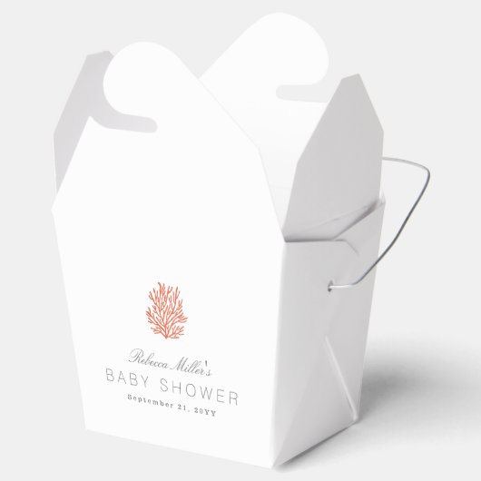 Baby shower koraalrif bedankdoosjes (Geopend)