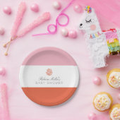 Baby shower koraalrif papieren bordje (Feest)