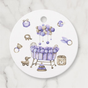 Baby shower kraamcadeau - bedankkaart bedankjes labels