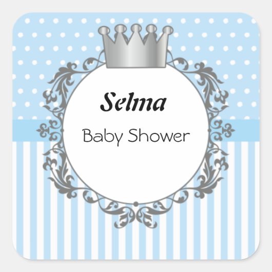 Baby shower Kroon Sticker (Voorkant)