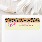 Baby shower Label - Leopard Print & Luier Pin (Insitu)