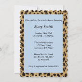 Baby shower Lace Léopard Invitation (Dos)