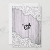 Baby shower Lace Sunflower Barn Wood String Lights Kaart (Achterkant)