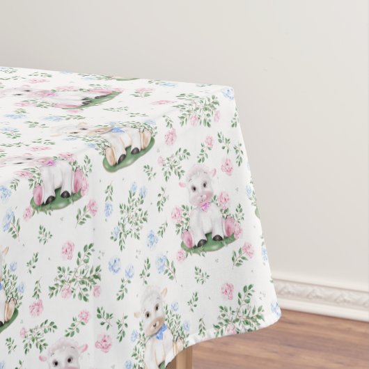 Baby shower lammeren tafelkleed (Voorbeeld)