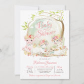 Baby shower landdieren kaart (Voorkant)