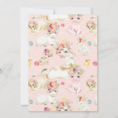 Baby shower landdieren kaart (Achterkant)