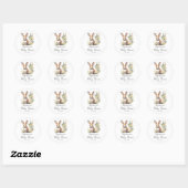 Baby shower lapin mignon Favoriser Sticker (Feuille)