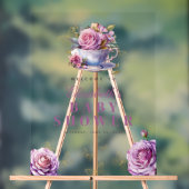 Baby shower Lavender Floral Tea Cup Bienvenue (Neutre)