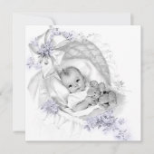 Baby shower lavender kaart (Voorkant)