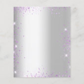 Baby shower lavender Silver Budget Uitnodiging Flyer (Achterkant)