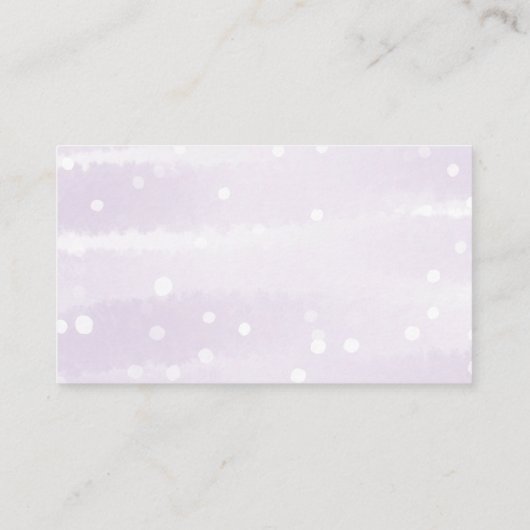 Baby shower lavender Snowflakes Informatiekaartje (Achterkant)