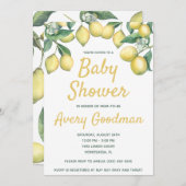 Baby shower Lemon Branches Kaart (Voorkant / Achterkant)