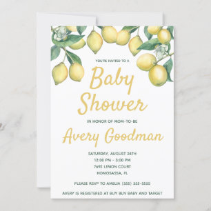 Baby shower Lemon Branches Kaart