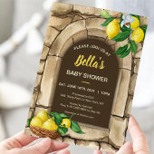 Baby shower Lemon Rustic Kaart