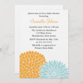 Baby shower lentevloeren kaart (Voorkant / Achterkant)