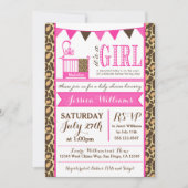 Baby shower Leopard Invitation Pour Les Petites Fi (Devant)