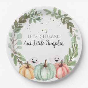 Baby shower Leuke halloween waterverf pompoen Papieren Bordje