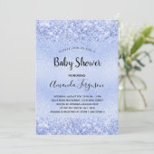 Baby shower lichtblauw jongetje kaart (Staand voorkant)