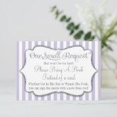 Baby shower Lilac Grey Apportez Un Lavande Carte L (Debout devant)