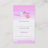 Baby shower livre compétition fille carte d'art de (Dos)