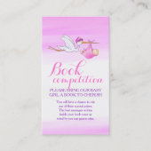 Baby shower livre compétition fille carte d'art de (Devant)