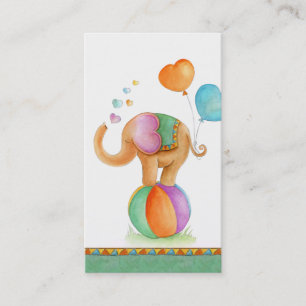 Baby shower livre d'art d'éléphant cartes de don