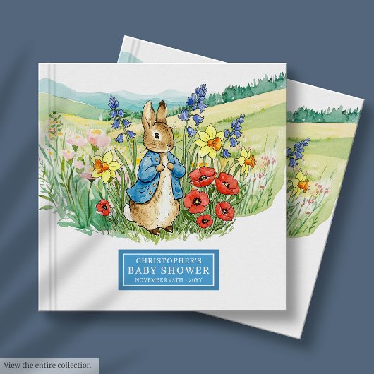 Baby shower Livre d'hôtes Aquarelle Peter Rabbit