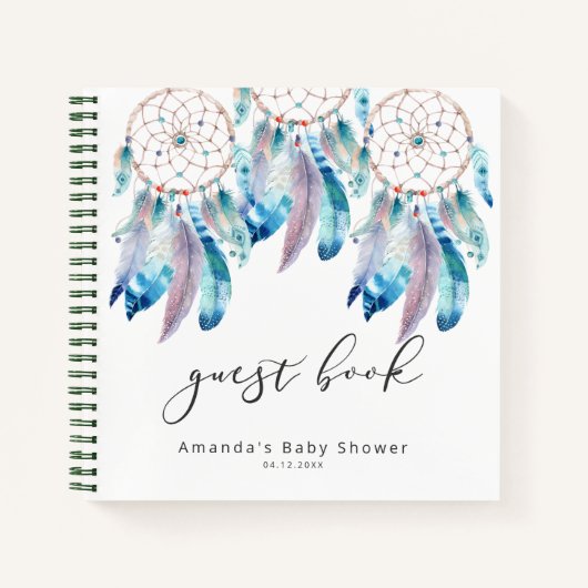 Baby shower Livre d'hôtes Boho Dreamcatcher Douche (Devant)