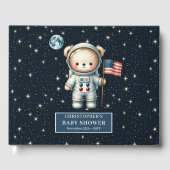 Baby shower Livre d'hôtes Teddy Bear Astronaut Boy (Recto)