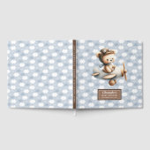 Baby shower Livre d'invité Boy Teddy Bear Pilote B (Complet)