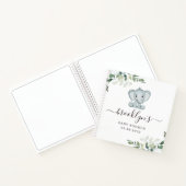 Baby shower Livre d'invité | Eucalyptus éléphant (Intérieur)