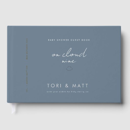 Baby shower Livre d'invité - Thème Cloud (Recto)
