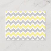 Baby shower livre insérer carte jaune gris chevron (Dos)