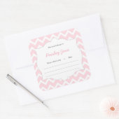 Baby shower livre rose Chevron étiquette plaque de (Enveloppe)