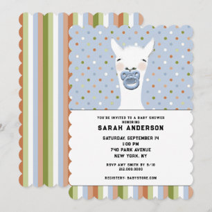 Baby shower Llama Theme Kaart