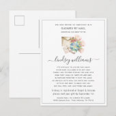 Baby shower longue distance par invitation par cou (Devant / Derrière)