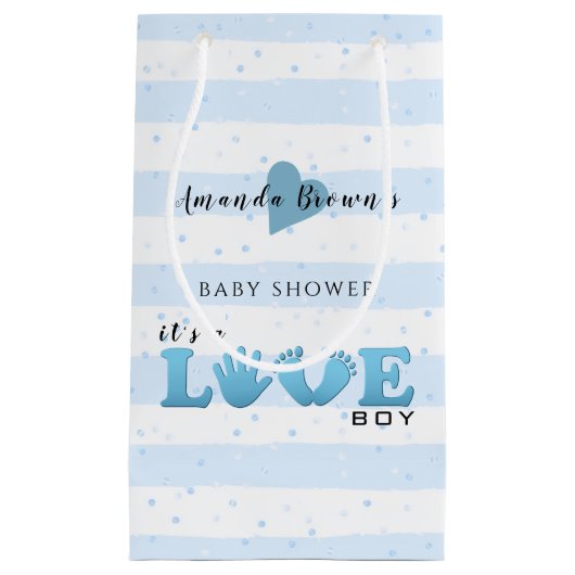 Baby shower Love Baby Boy Klein Cadeauzakje (Voorkant)