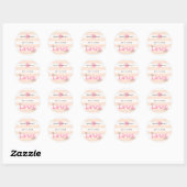 Baby shower Love Baby Girl Ronde Sticker (Vel)