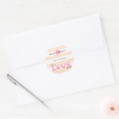 Baby shower Love Baby Girl Ronde Sticker (Envelop)