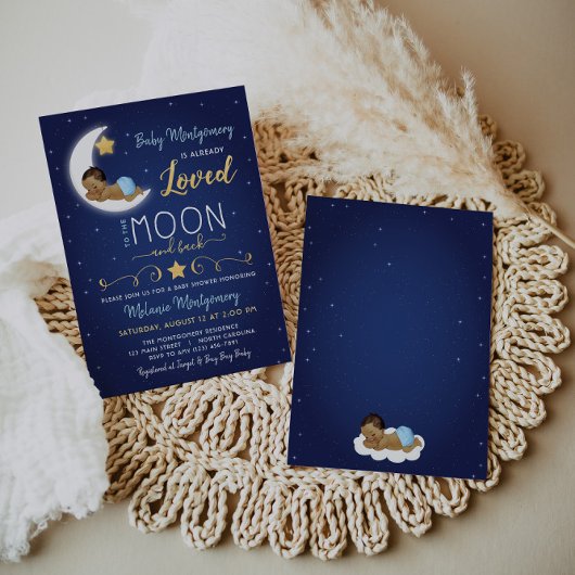 Baby shower Love You The Moon and Back Invitation
