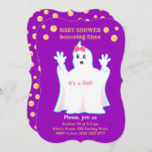 Baby shower Lovely Ghost Invitation Kaart (Voorkant / Achterkant)