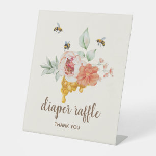 Baby shower luidere keel reclamebord met voetstuk