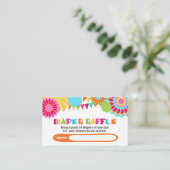 Baby shower Luier Raffle Kaart Fiesta Mexicaans (Staand voorkant)