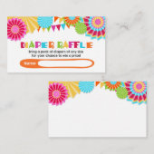Baby shower Luier Raffle Kaart Fiesta Mexicaans (Voorkant / Achterkant)