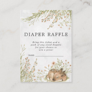 Baby Shower Luier Raffle Ticket Bosland Herten Informatiekaartje
