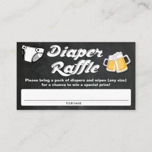 Baby Shower Luier Raffle Tickets Informatiekaartje