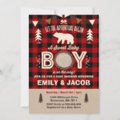 Baby shower Lumberjack Invitation Lumberjack (Devant)
