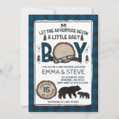 Baby shower Lumberjack Invitation Lumberjack (Devant)