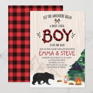 Baby shower Lumberjack Invitation Lumberjack Party